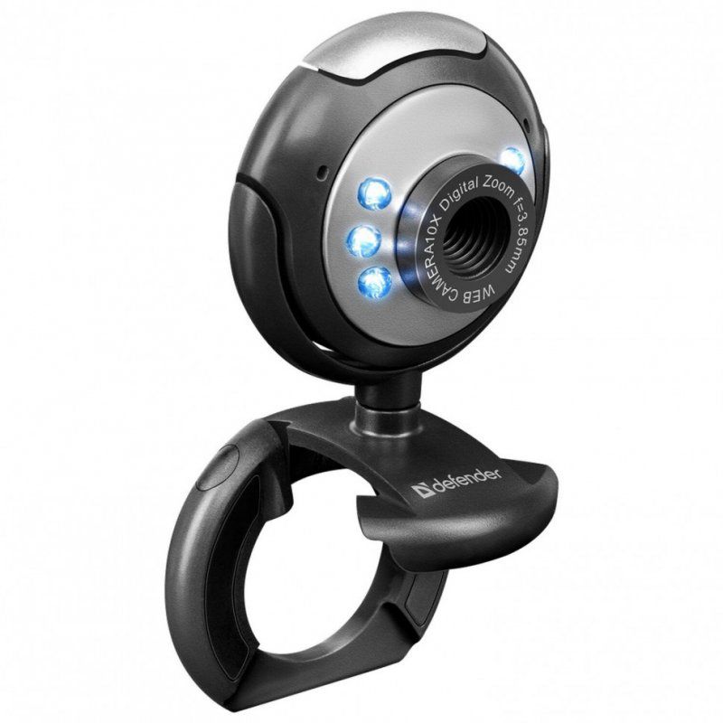 Веб-камера DEFENDER C-110 0,3 Мп микрофон USB 20/11+35 мм jack черная 63110 353452 (1)