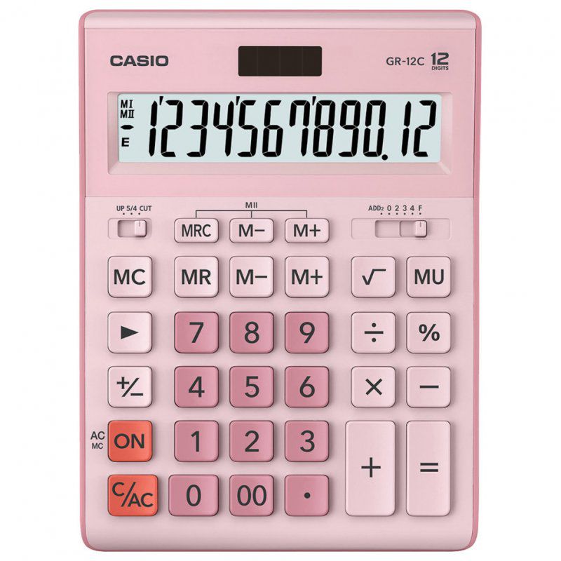 Калькулятор настольный Casio GR-12C-PK-W-EP 12 разрядов 250446