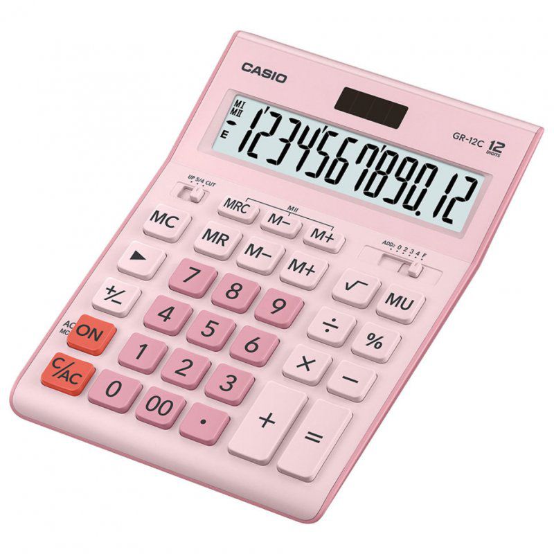Калькулятор настольный Casio GR-12C-PK-W-EP 12 разрядов 250446