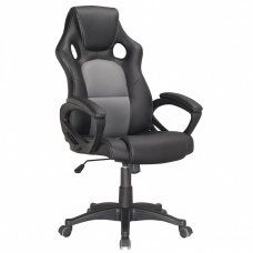 Кресло компьютерное Brabix Rider Plus EX-544 Комфорт, экокожа, черно-серое 531582