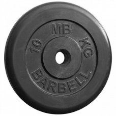 Блин для штанги обрезиненный MB Barbell d-51 10 кг