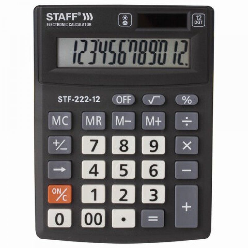 Калькулятор настольный Staff Plus STF-222 12 разрядов 250420