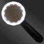 Лупа просмотровая с LED-ПОДСВЕТКОЙ диаметр 90 мм увеличение 10 черный BRAUBERG 455928 (1)