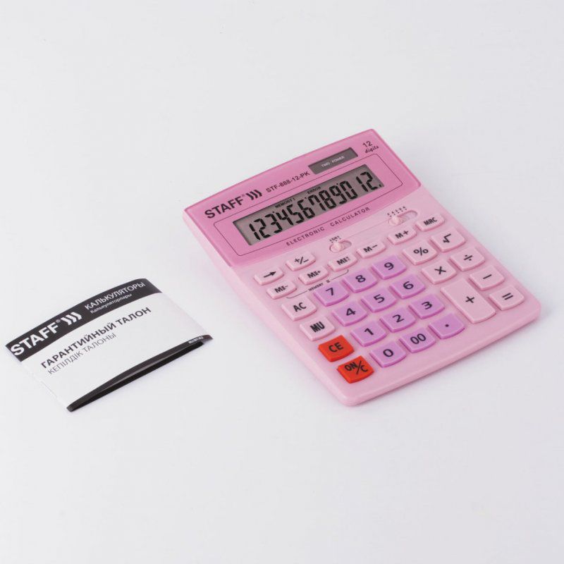 Калькулятор настольный Staff STF-888-12-PK 12 разрядов 250452