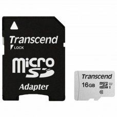 Карта памяти micro SDHC 16 GB Transcend UHS-I U1 95 Мб/сек (class 10) с адаптером