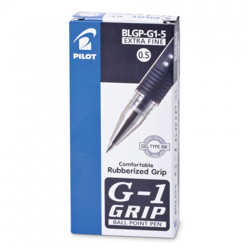 Ручка гелевая с грипом Pilot G-1 Grip 0,3 мм черная BLGP-G1-5