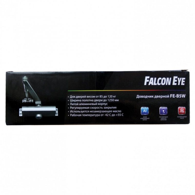 Доводчик FALCON EYE FE-B5W на дверь 85-120 кг серебристый 00-00110301 354285 (1)
