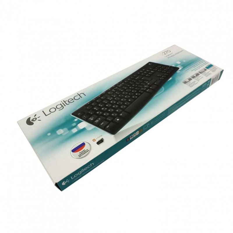 Клавиатура беспроводная LOGITECH K270 104 клавиши + 8 доп клавиш мультим черная 511448 (1)