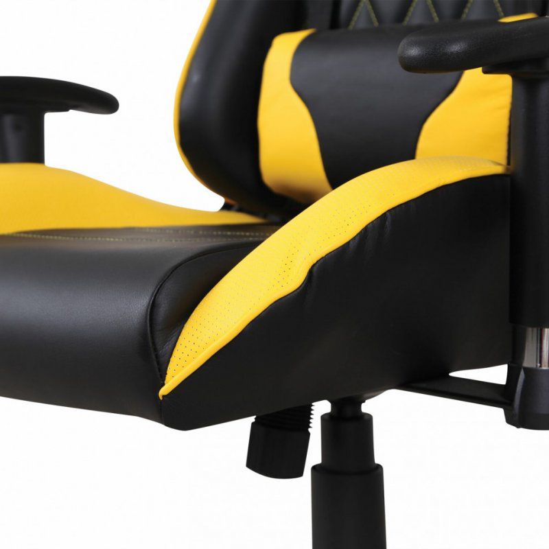 Кресло компьютерное Brabix GT Master GM-110 экокожа, черно-желтое 531927
