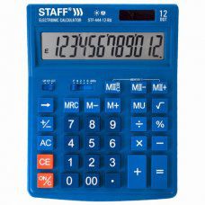 Калькулятор настольный Staff STF-444-12-BU 12 разрядов 250463