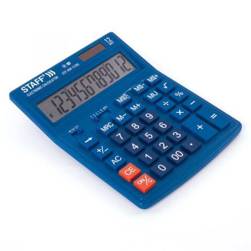 Калькулятор настольный Staff STF-444-12-BU 12 разрядов 250463