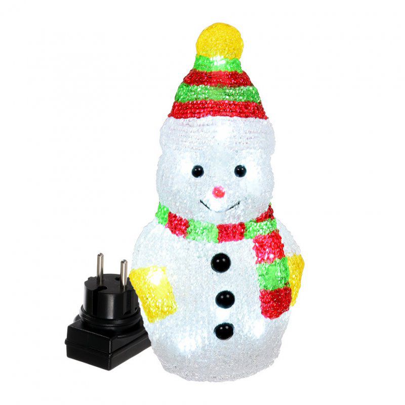 Фигура светодиодная для дома и улицы (холодный свет) Vegas Снеговик 16 LED, 3V 55102