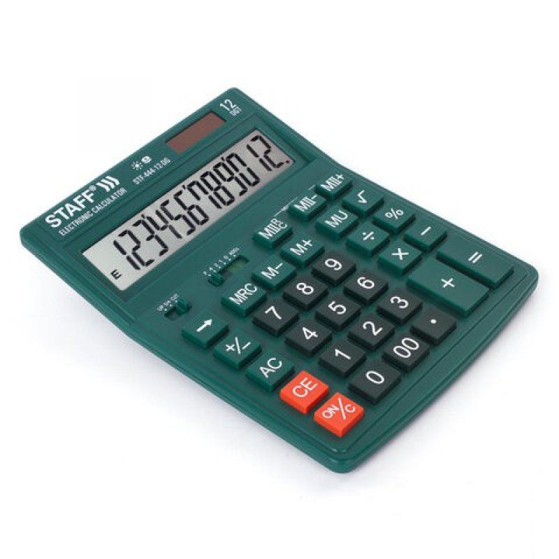 Калькулятор настольный Staff STF-444-12-DG 12 разрядов 250464
