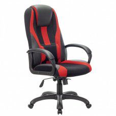 Кресло компьютерное Brabix Premium Rapid GM-102 до 180 кг, экокожа/ткань, черно-красное 532107