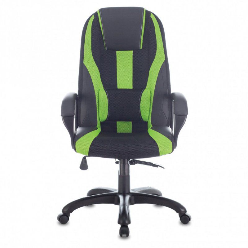 Кресло компьютерное Brabix Premium Rapid GM-102 до 180 кг, экокожа/ткань, черно-зеленое 532419