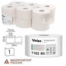 Бумага туалетная 200 м VEIRO Professional Сист T2 к-т 12 шт Basic T102 127083 (1)