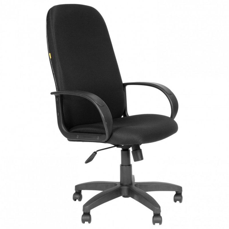 Кресло офисное СН 279 высокая спинка с подлокотниками черное 1138105 531305 (1)
