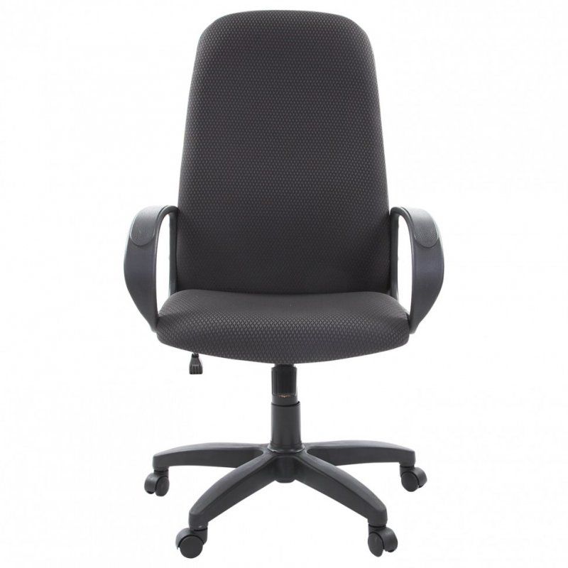 Кресло офисное СН 279 высокая спинка с подлокотниками черное-серое 1138104 531306 (1)