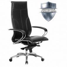 Кресло офисное Мetta "Samurai" Lux рецик. кожа регулируемое сиденье черное 532484 (1)