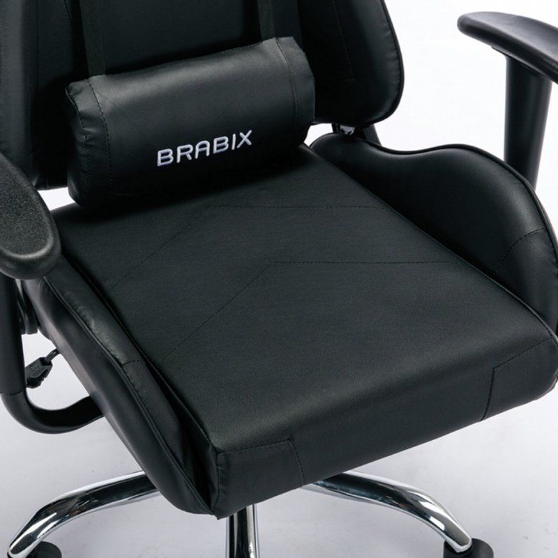 Кресло компьютерное BRABIX Hunter GM-130 две подушки экокожа черное 532798 (1)