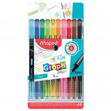 Ручки капиллярные трехгранные Maped Graph'Peps линия 0,4 мм 10 цветов 749050