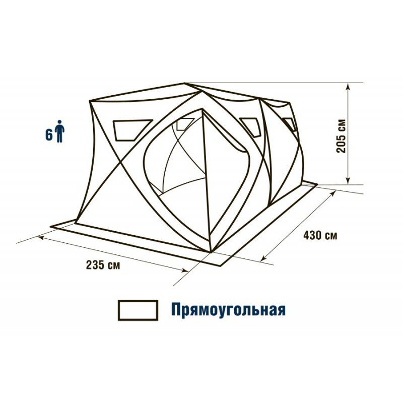 Зимняя палатка куб Higashi Double Winter Camo Pyramid Pro Z трехслойная