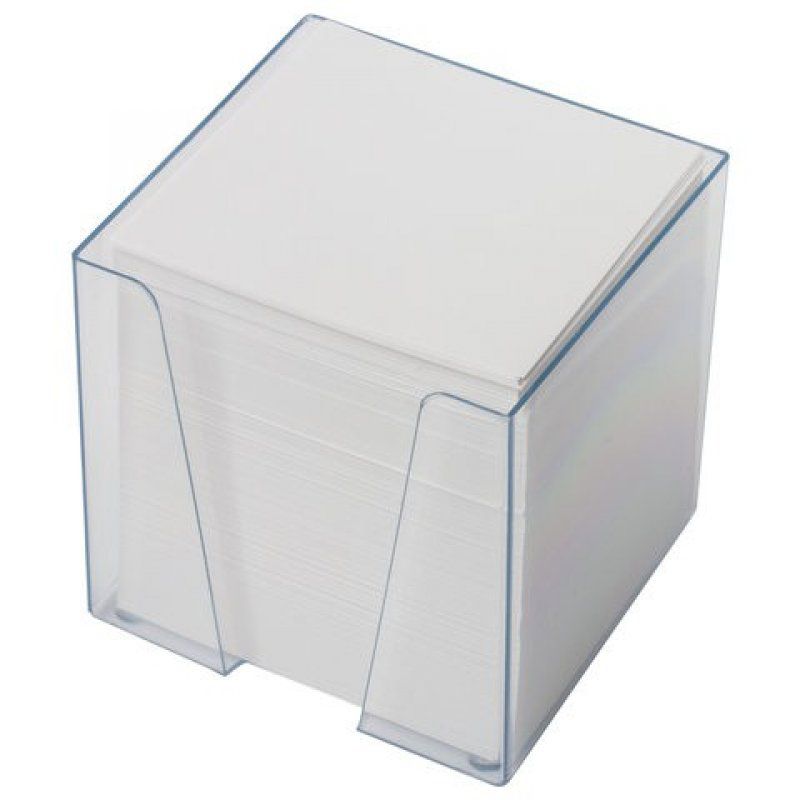 Блок для записей в подставке Brauberg куб 9х9х9 см, белый 122223