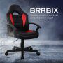 Кресло компьютерное BRABIX Spark GM-201 экокожа черное/красное 532503 (1)