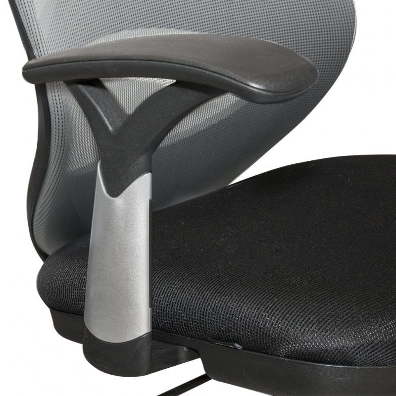Кресло офисное Brabix Saturn ER-400 сетка/ткань, черно-серое 530871