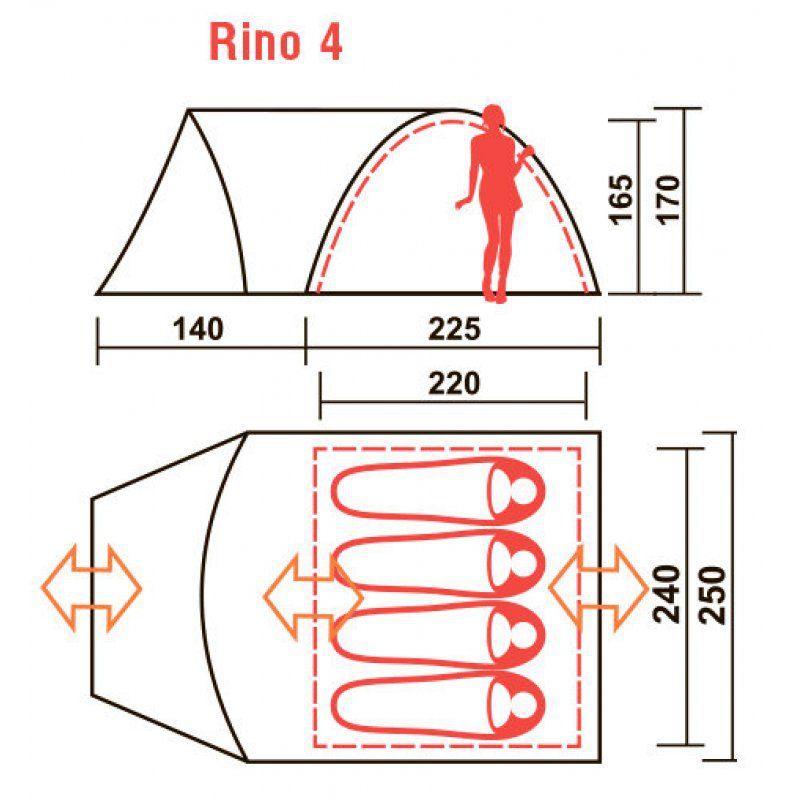 Палатка Canadian Camper Rino 4 royal