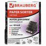 Лоток вертикальный для бумаг BRAUBERG MAXI Plus 240 мм 6 отд сетчатый черный 237015 (1)