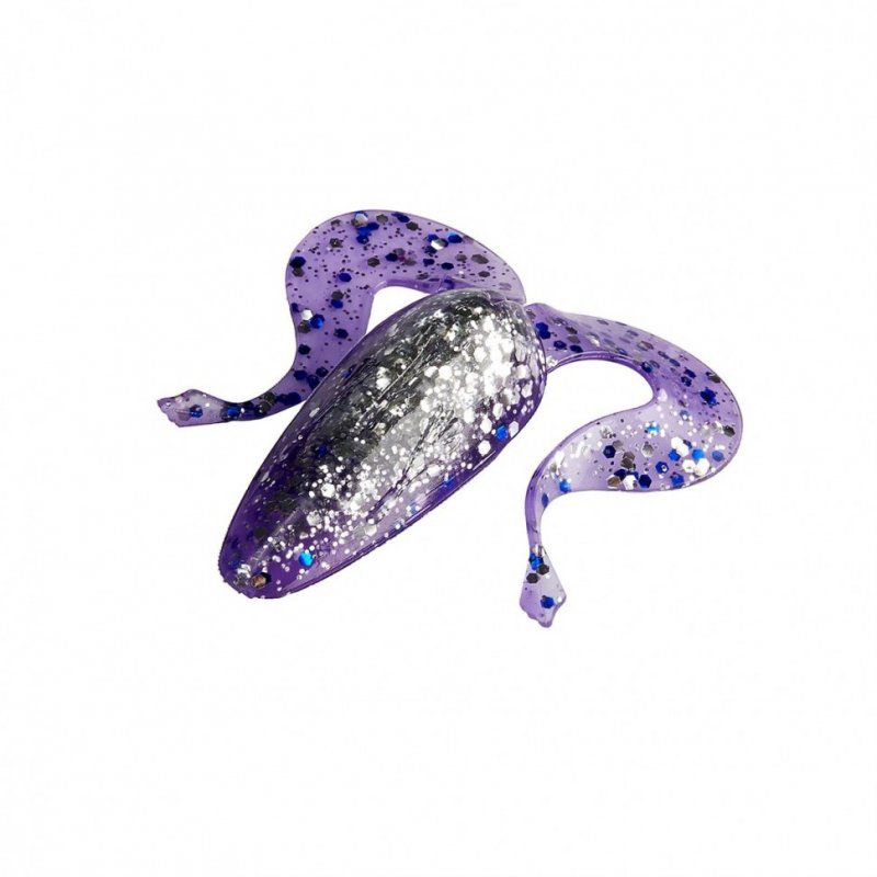 Лягушка Helios Frog 2,56"/6,5 см, цвет Silver Sparkles & Fio 7 шт HS-21-036