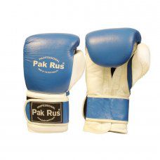 Перчатки боксерские Pak Rus ,кожа, 10 OZ синие (PR-12492)