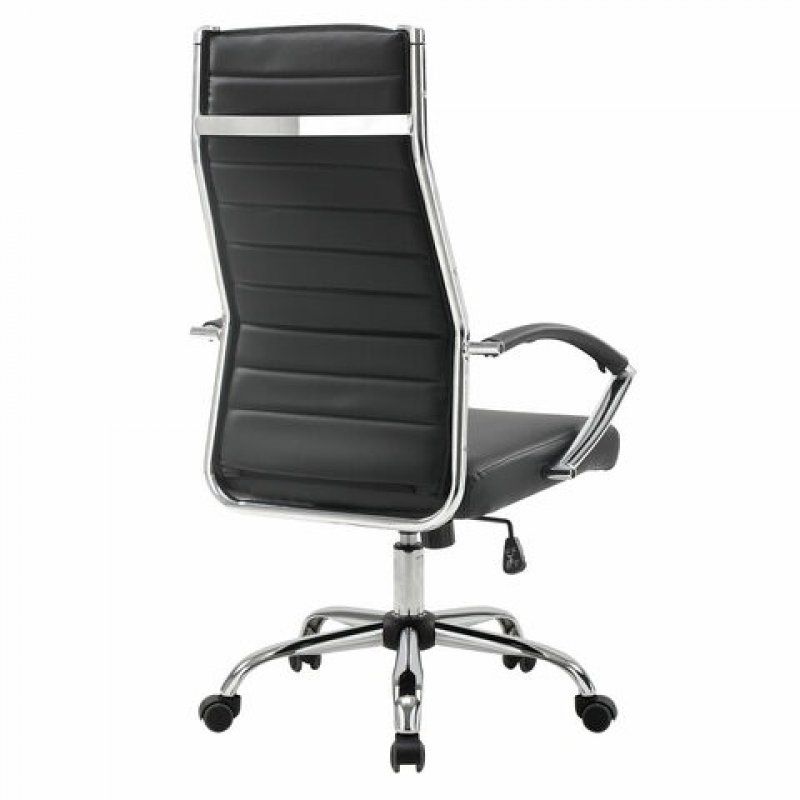 Кресло офисное BRABIX Style EX-528, экокожа, хром, черное, 531947 (1)