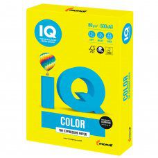 Бумага цветная для принтера IQ Сolor А3, 80 г/м2, 500 листов, желтая, NEOGB