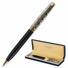 Ручка подарочная шариковая Galant Consul корпус черный с серебристым синяя 140963 (1)