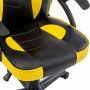 Кресло компьютерное BRABIX Shark GM-203 экокожа черное/желтое 532514 (1)