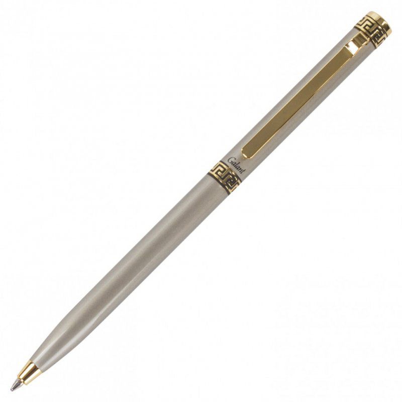 Ручка подарочная шариковая Galant Brigitte тонкий корпус серебристый синяя 141009 (1)