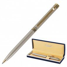 Ручка подарочная шариковая Galant Brigitte тонкий корпус серебристый синяя 141009 (1)