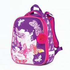Ранец для девочек Brauberg Premium Бабочки с брелоком 17 л 227811