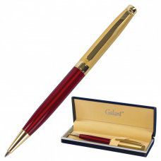Ручка подарочная шариковая Galant Bremen корпус бордовый с золотистым синяя 141010 (1)