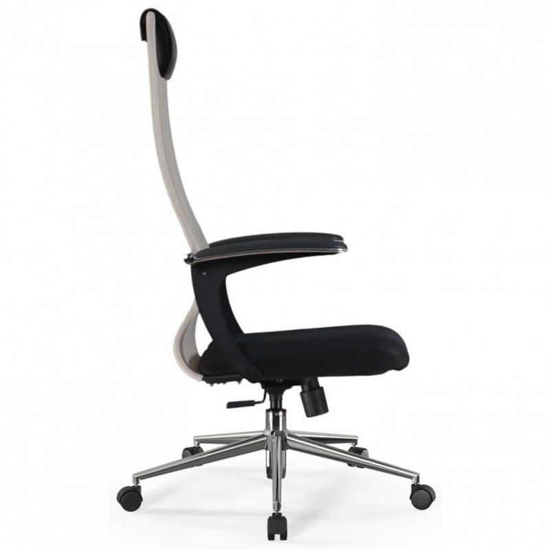 Кресло офисное BRABIX PREMIUM Ultimate EX-801 хром черное/бежевое 532919 (1)