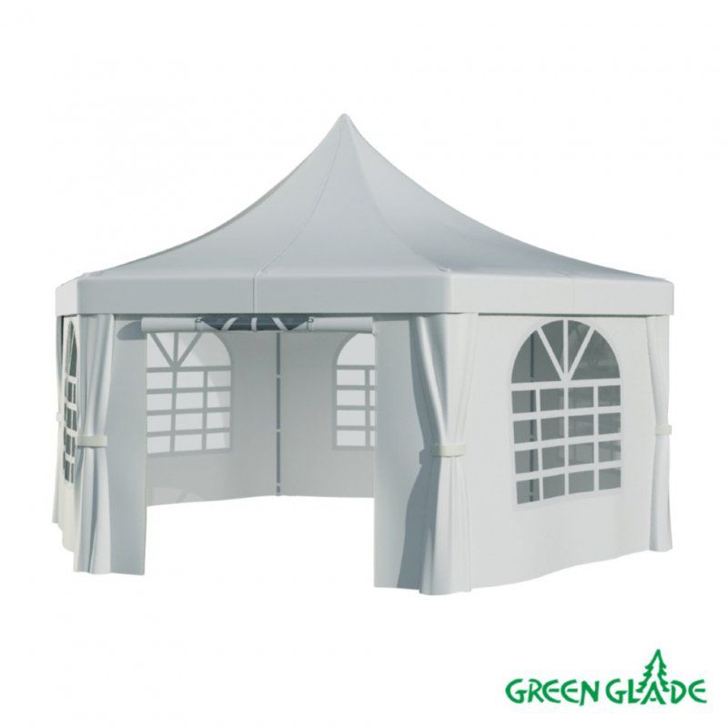 Садовый тент шатер Green Glade 1053 (6 граней)  (Комплект из 2-х коробок)