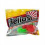 Твистер Helios Credo Double Tail 3,54"/9 см, цвет Lime & Red 5 шт HS-28-021
