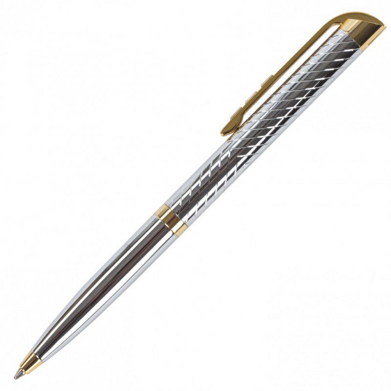 Ручка подарочная шариковая Galant Barendorf корпус серебристый с гравировкой синяя 141011 (1)