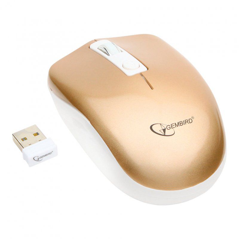 Мышь беспроводная бесшумная оптическая USB Gembird MUSW-400-G