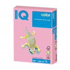 Бумага цветная для принтера IQ Сolor А3, 160 г/м2, 250 листов, розовая, PI25