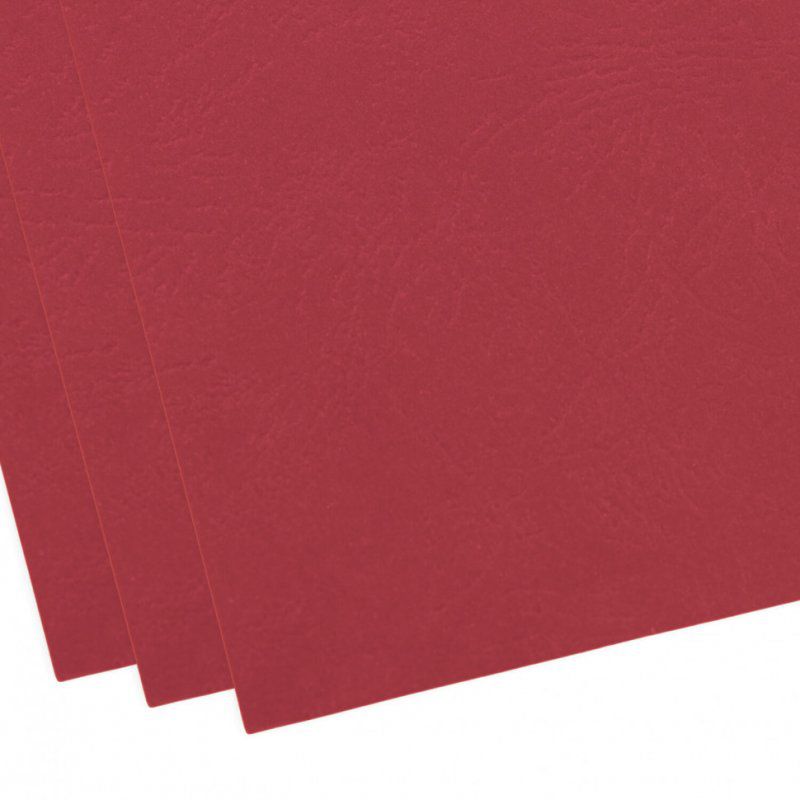 Обложки картонные для перепл. А4 к-т 100 шт  под кожу 230 г/м2 красные Brauberg 530948 (1)