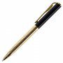Ручка подарочная шариковая Galant Black Melbourne корпус золотистый с черным синяя 141356 (1)