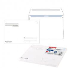 Конверты почтовые С4 клей, Куда-Кому, внутренняя запечатка, 50 шт